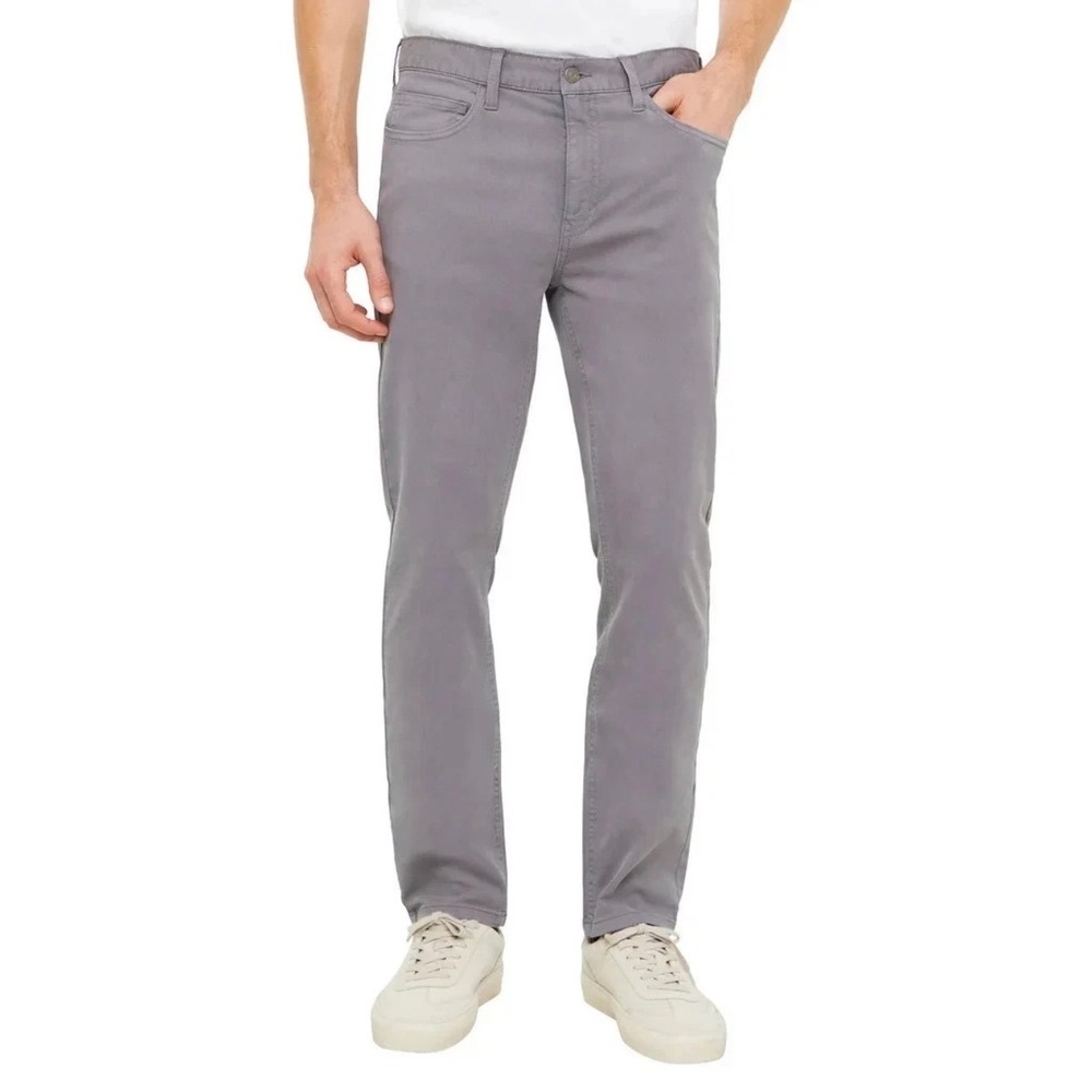 Banana Republic Men's 5 Pocket Slim Fit  Twill Pants Stretch Cotton Gray 34x32